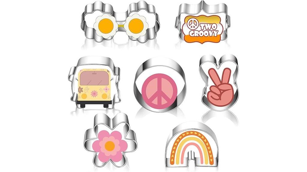 mini two groovy cookie cutters