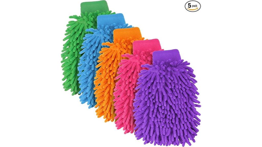 multi piece microfiber car wash mitts