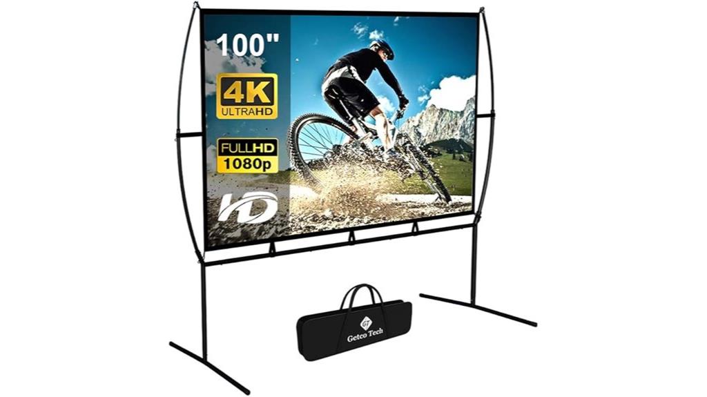 portable 100 inch 4k screen