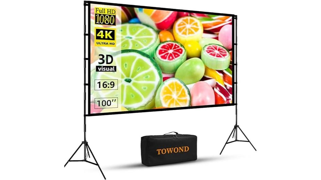 portable 100 inch projection screen