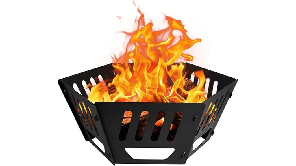 portable 24 inch wood fire pit