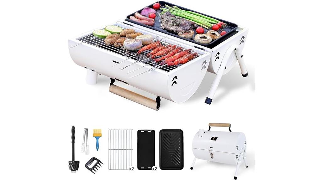 portable bbq grill set