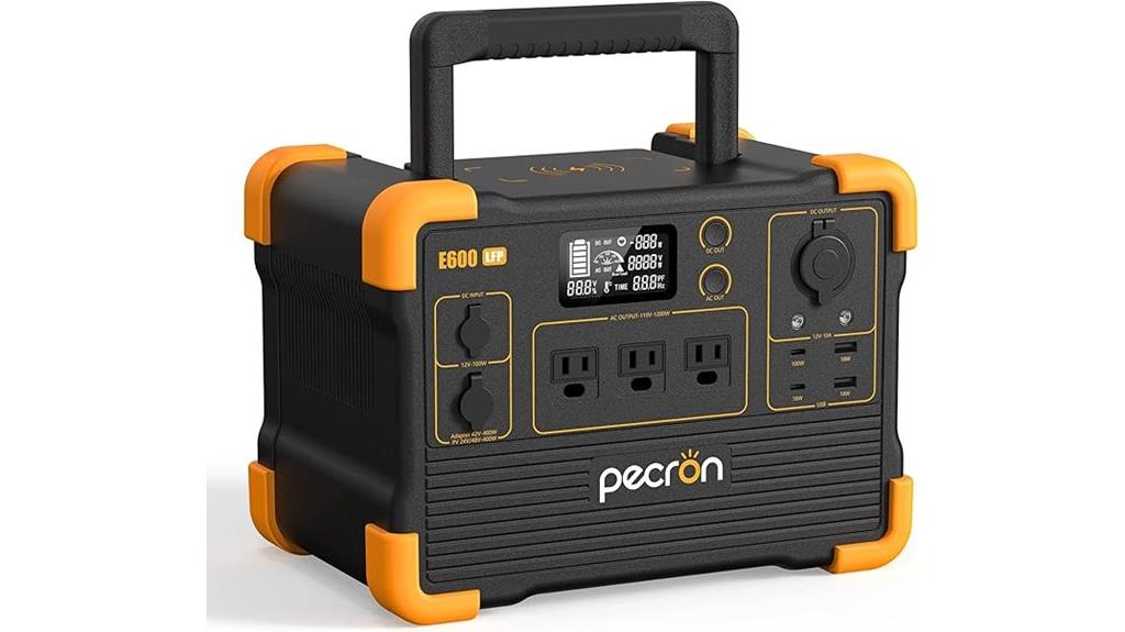 portable e600lfp solar generator