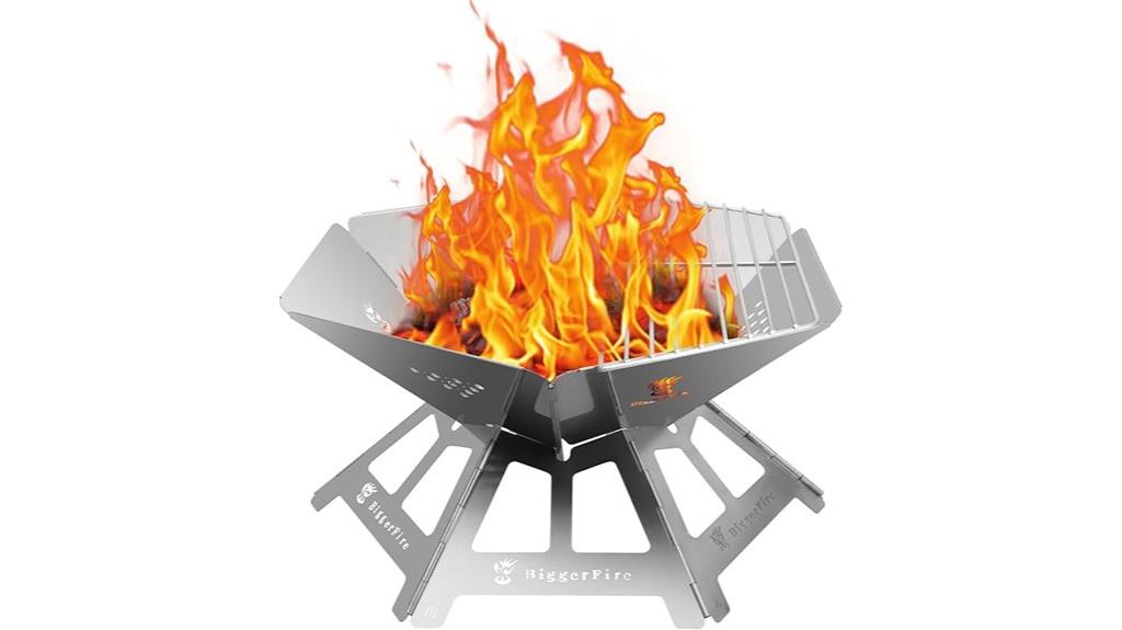 portable foldable fire pit