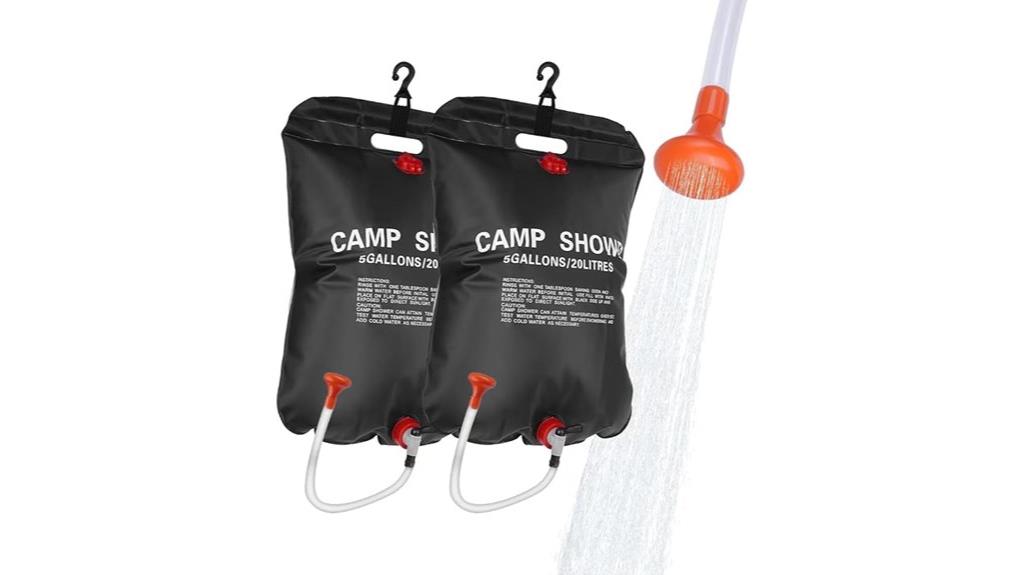 portable solar shower bag