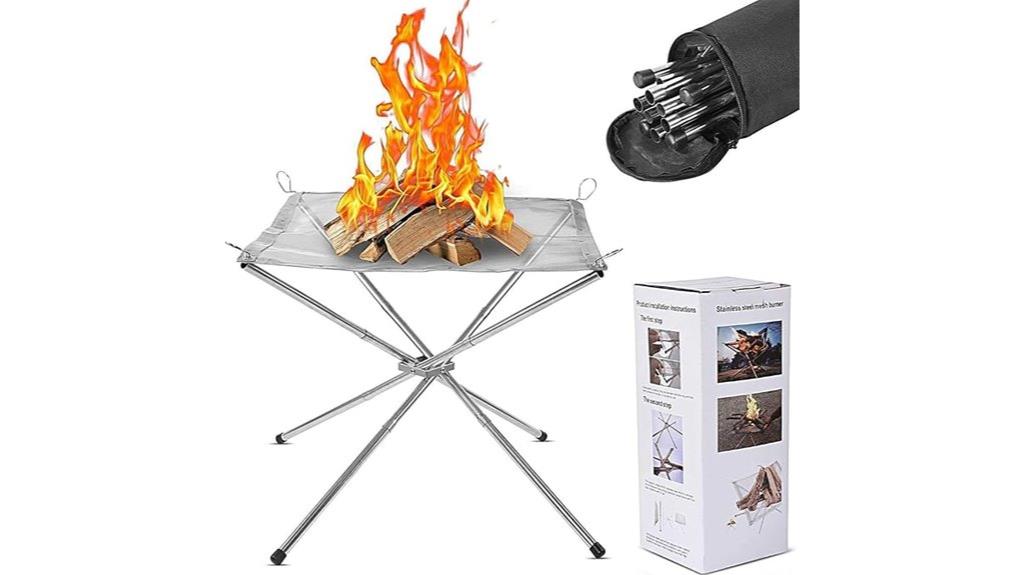 portable stainless steel fire pit