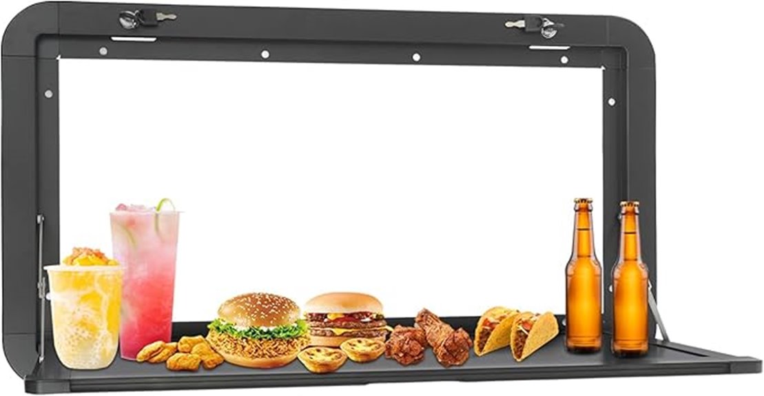 portable wall mounted folding table