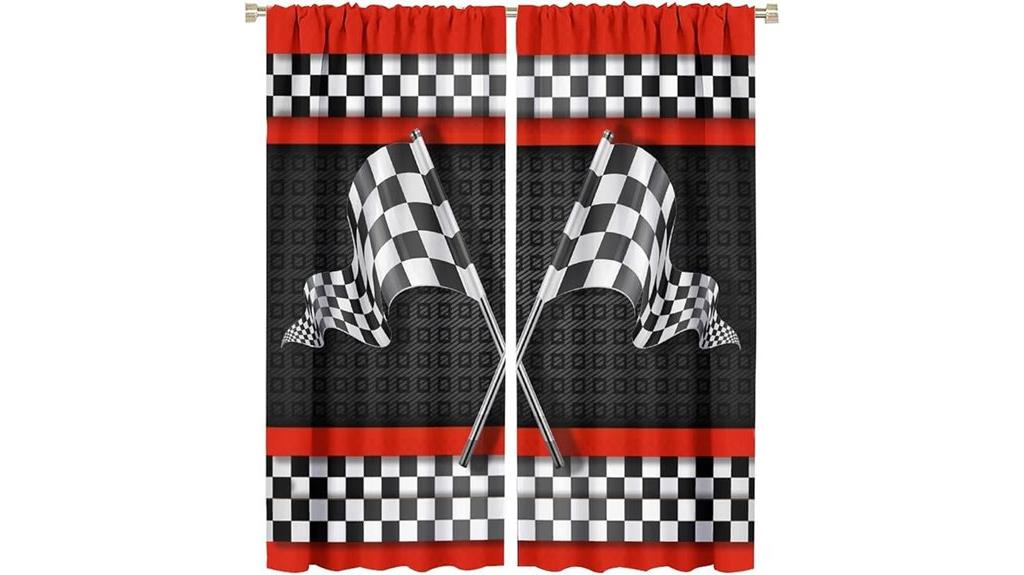 race car bedroom curtains