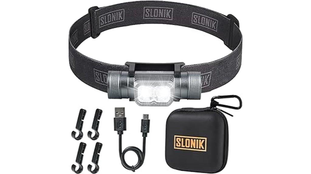 rechargeable waterproof led headlamp