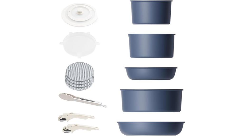 removable handle nonstick cookware