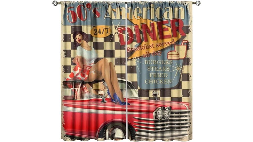 retro car window drapes