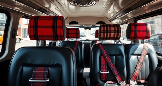 retro plaid seatbelt selection