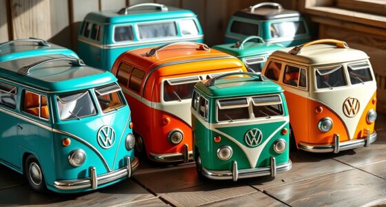retro vw bus lunch tins