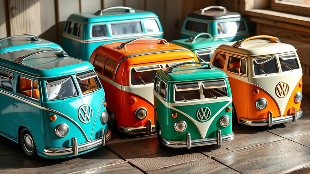 retro vw bus lunch tins