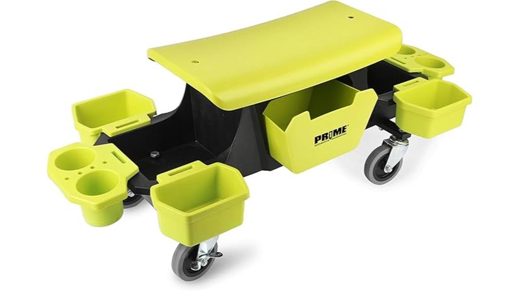 rolling creeper seat with trays