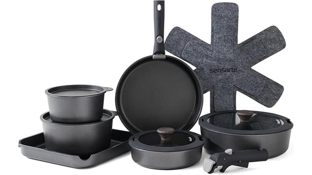 seventeen nonstick cookware set