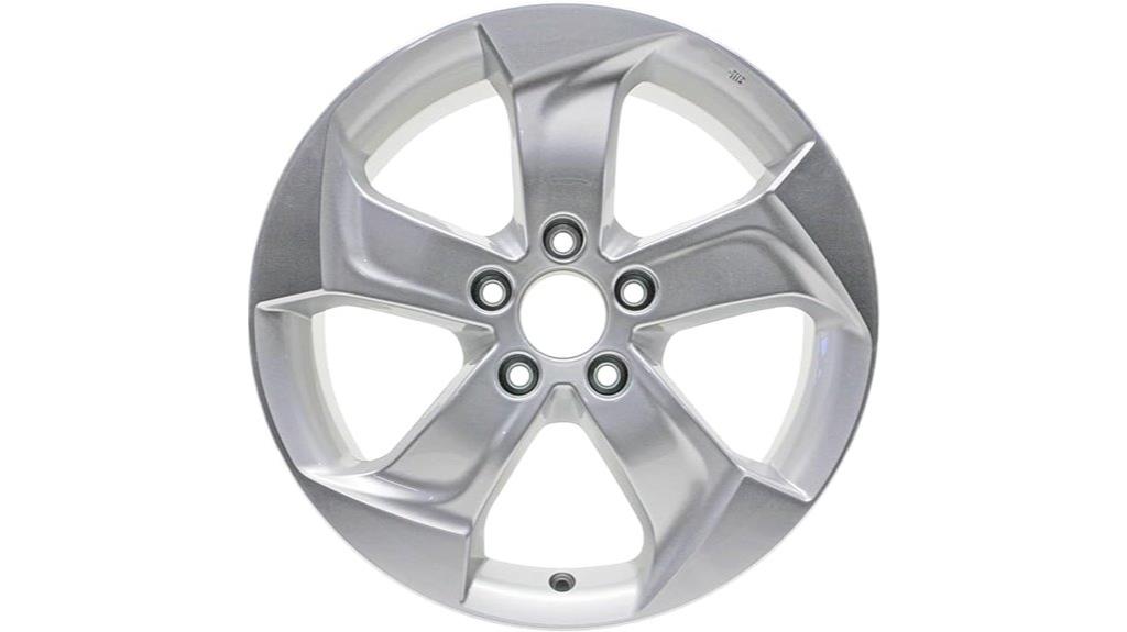 silver 17x7 5 alloy rim