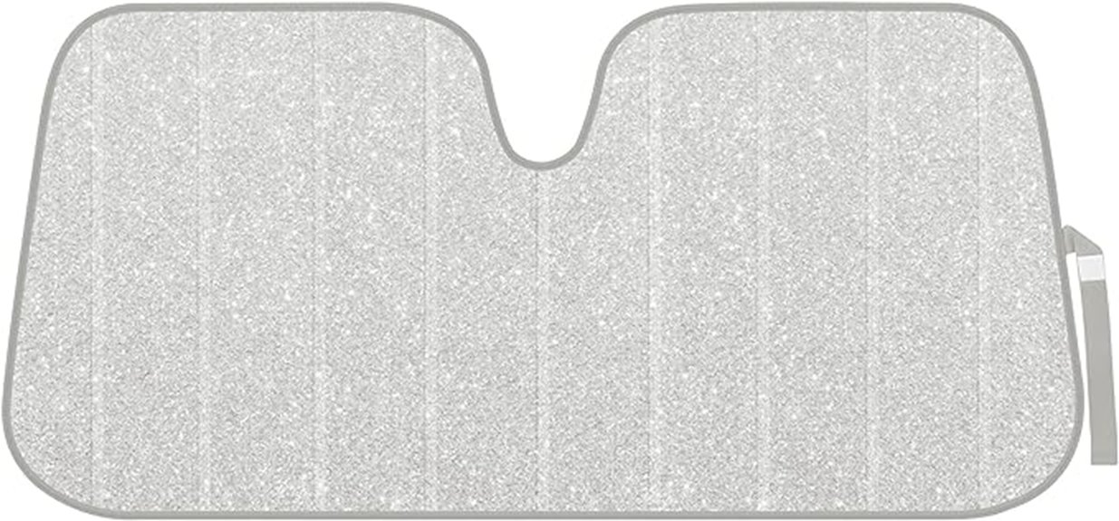 silver glitter sun shade