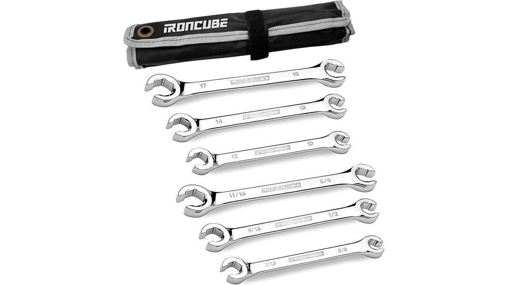 six piece wrench set