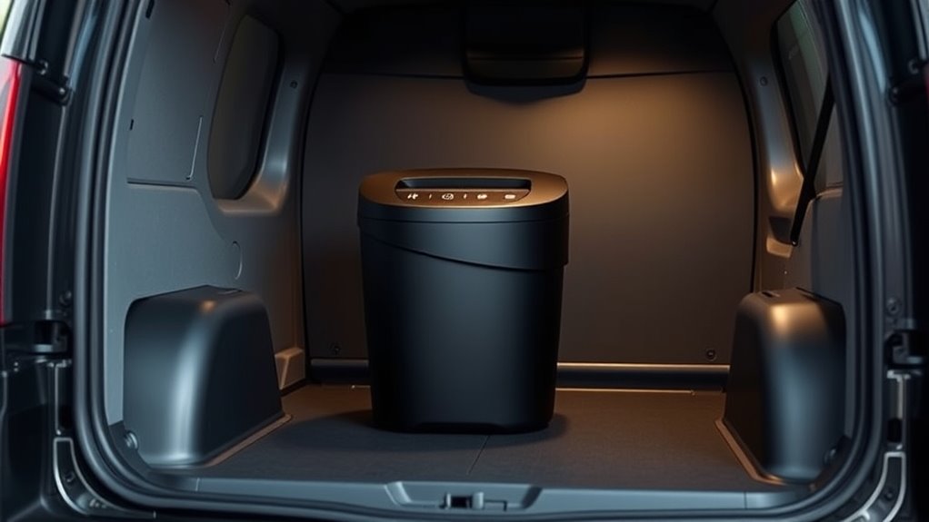small van odor proof bins