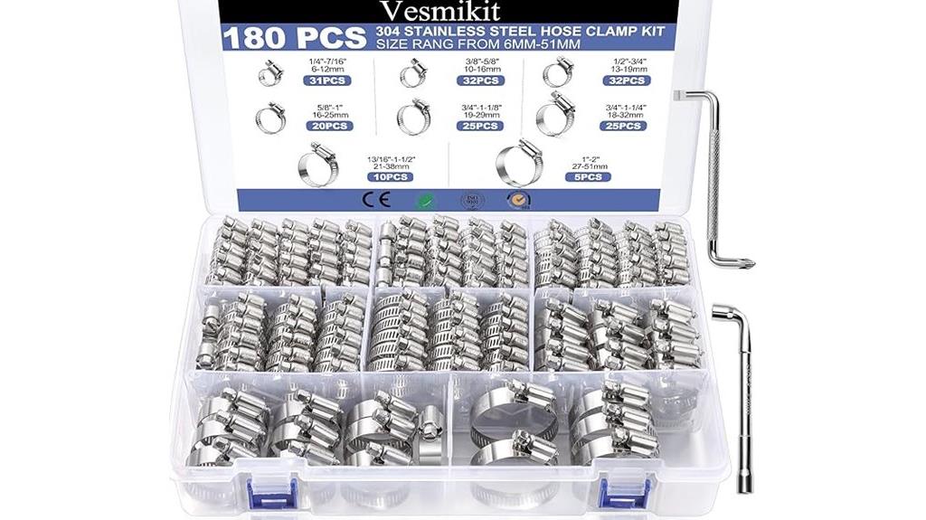 stainless steel clamp set