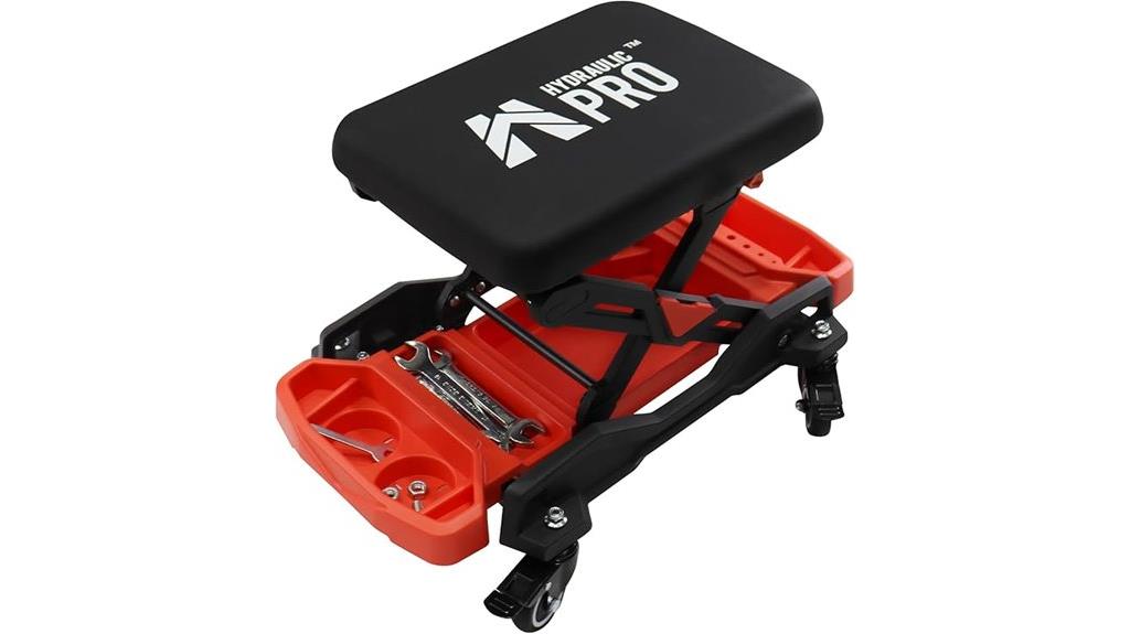 stool with storage wheels