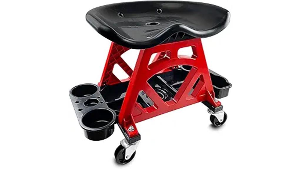 sturdy wheeled mechanic seat