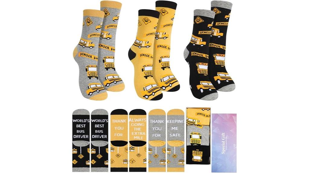 sunflower socks for bus drivers