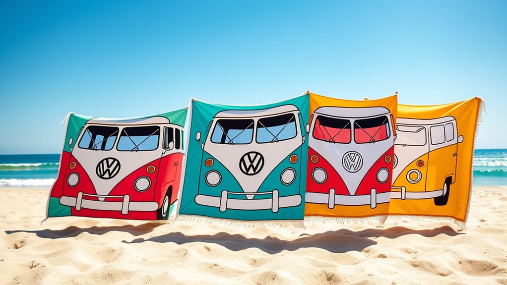 top vw bus beach towels