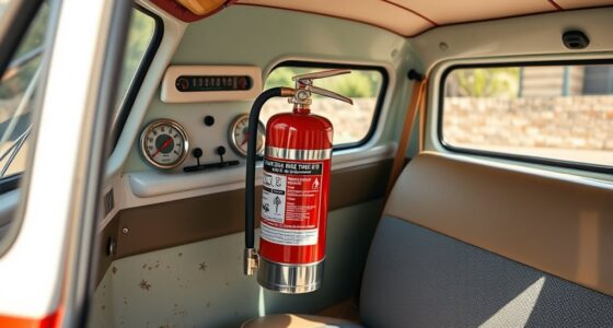 top vw bus fire extinguisher mounts