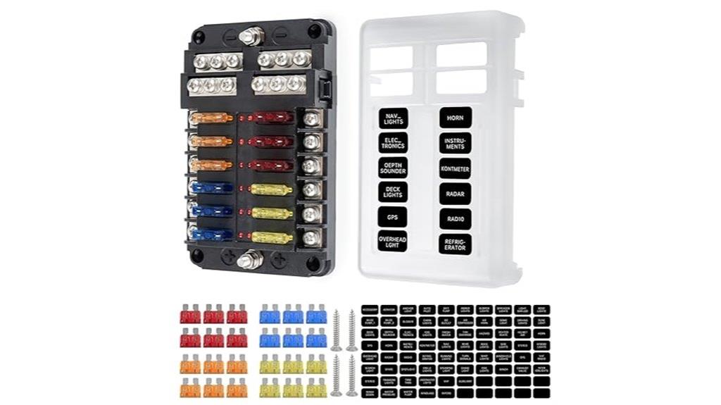 twelve slot marine fuse block