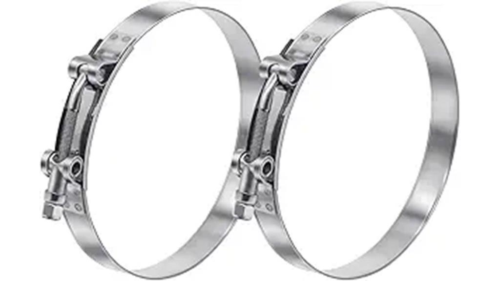 two 4 5 inch t bolt clamps