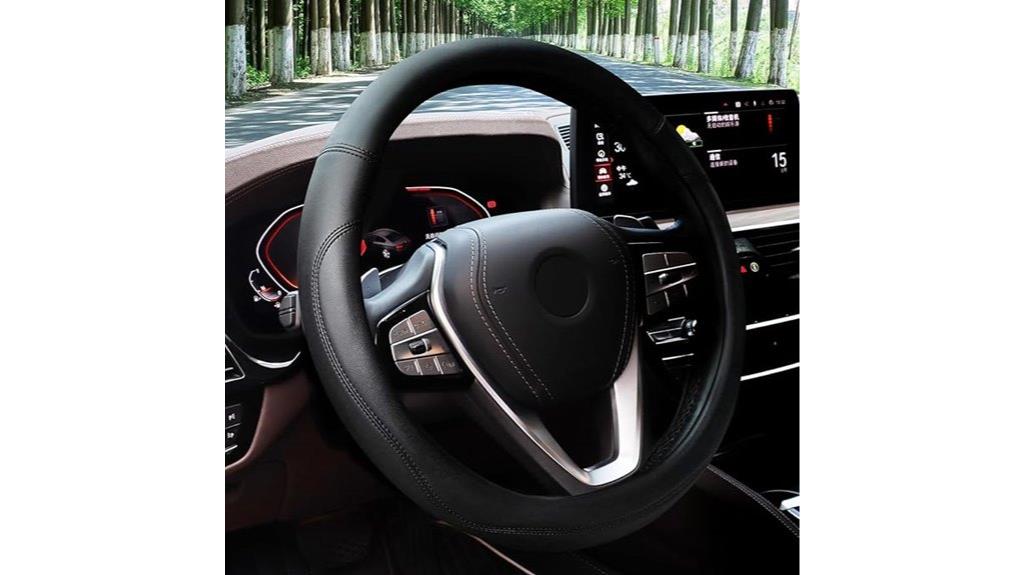 universal leather steering cover