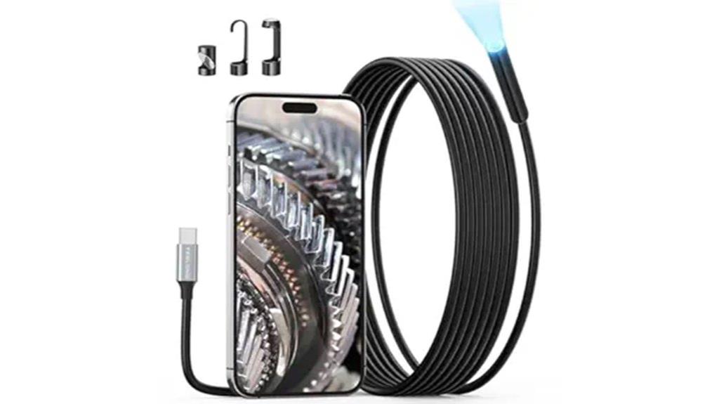 usb c borescope with light