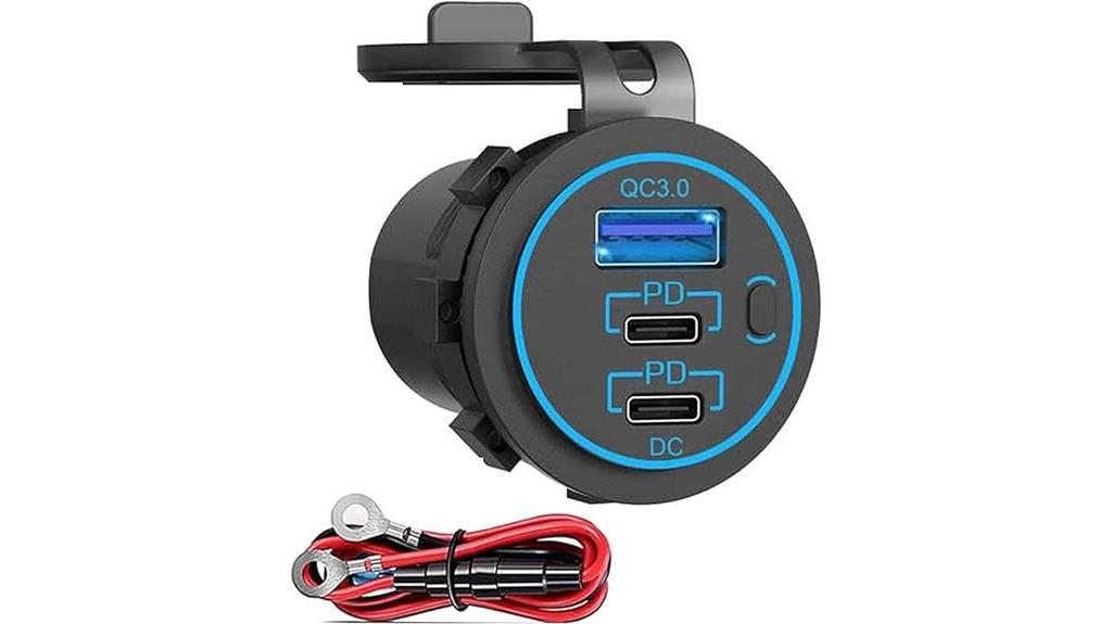 vehicle usb charger with power delivery