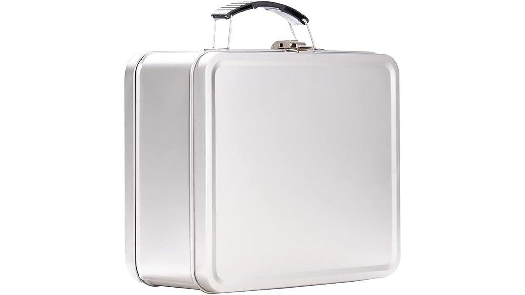 vintage silver gray tin