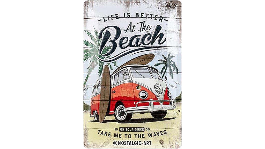 vintage vw bus sign