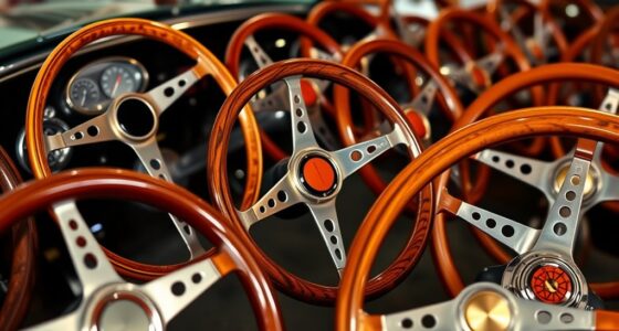 vintage wooden steering wheels