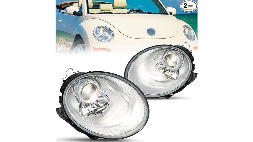 vw beetle chrome headlights