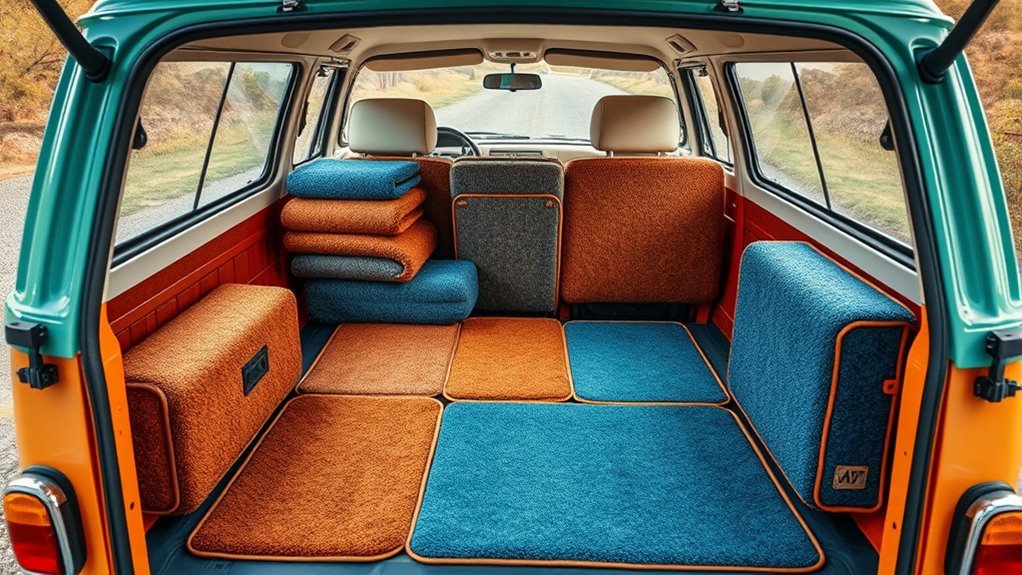 vw bus cargo carpet kits