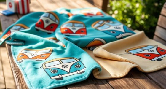 vw bus fleece blanket collection