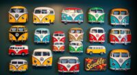 vw bus retro metal signs