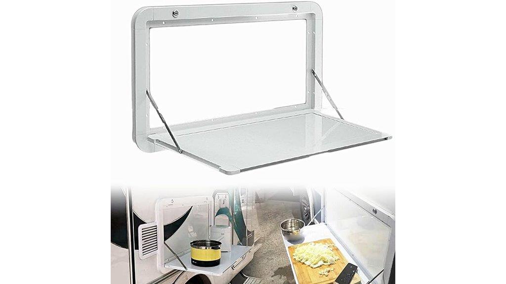 white rv wall table