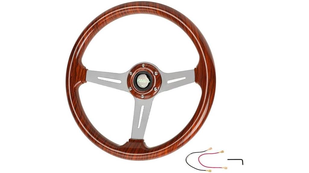 wood grain racing wheel