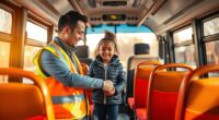 bus driver aids special student