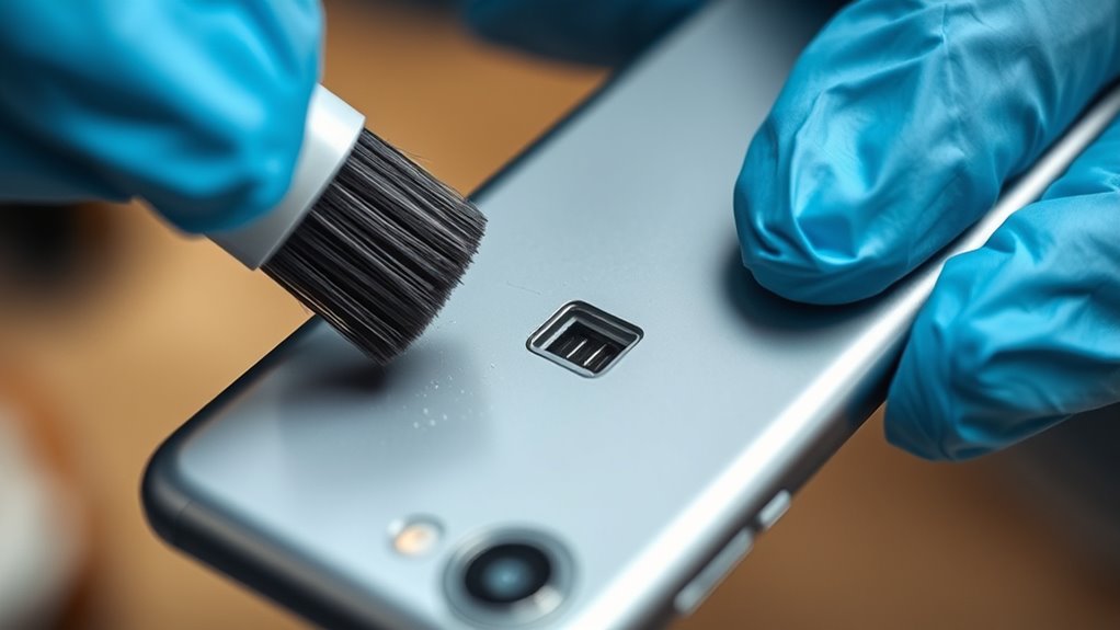 clean ports to prevent damage