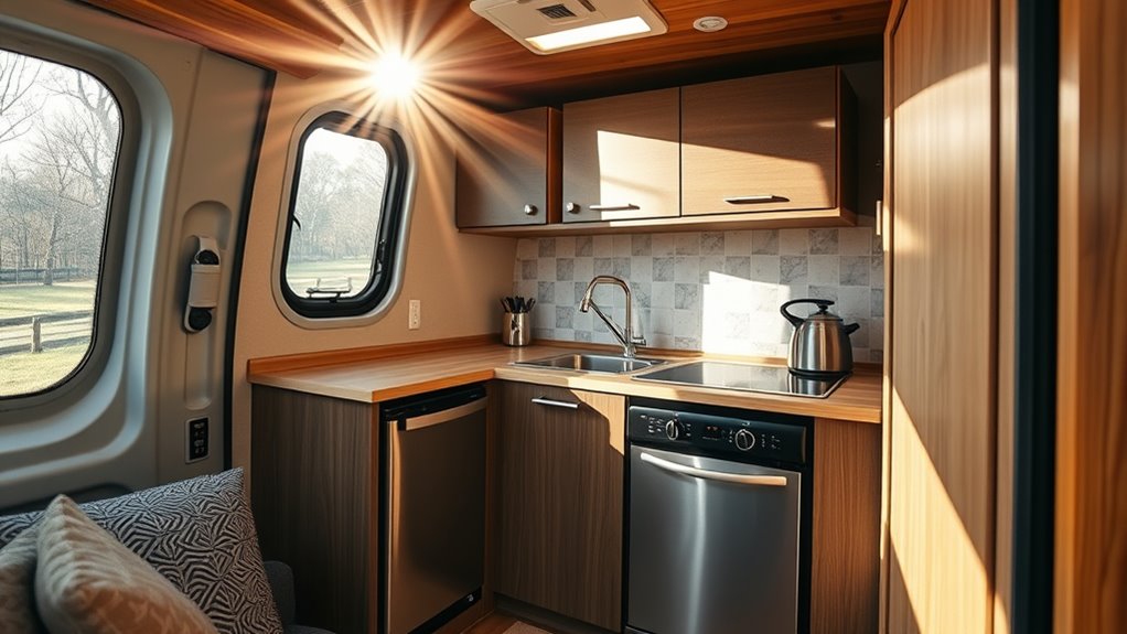 efficient compact camper kitchen