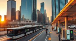 electric autonomous bus networks