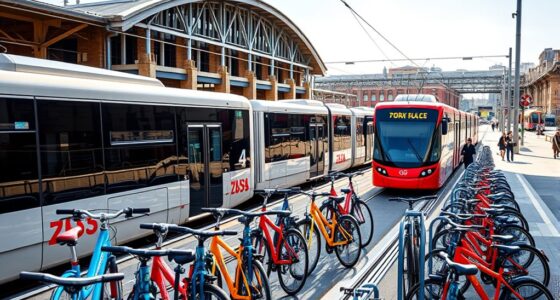electric bus multimodal hub