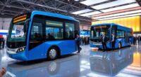 electric buses at busworld
